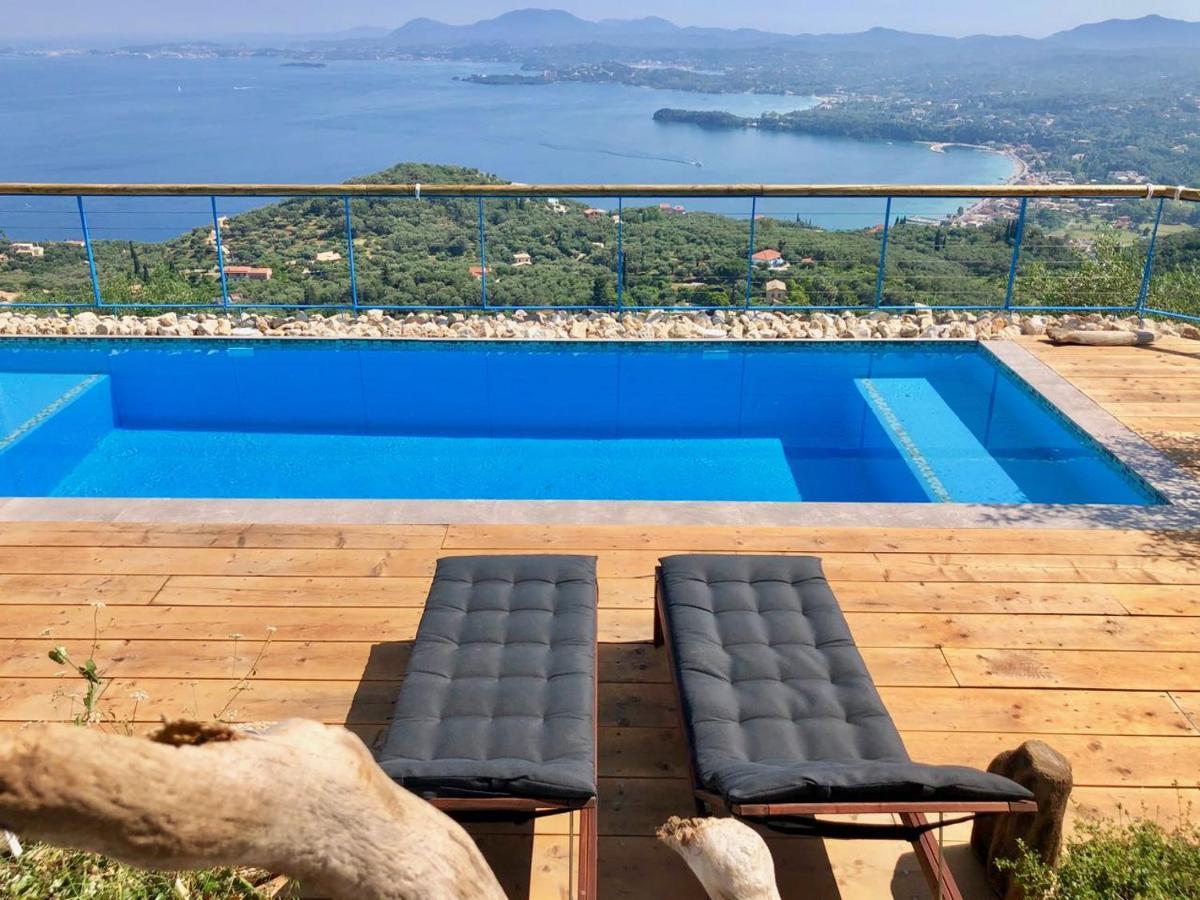 House Sienna Of Villa Intaba Best Views Corfiot Riviera Corfu Island Greece Contemporary Design Pool With Spectacular Sea Views Close To Ipsos Beach Pyrgi  ภายนอก รูปภาพ