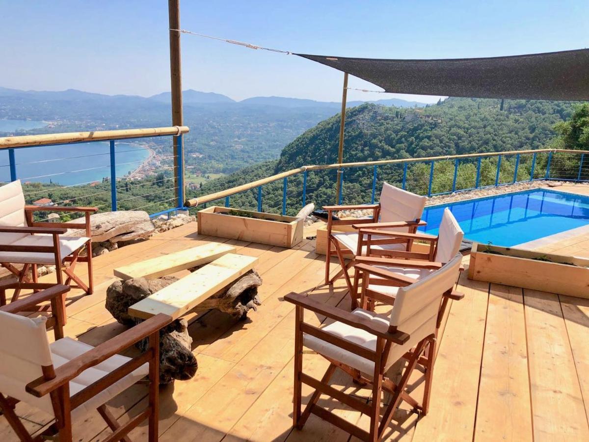 House Sienna Of Villa Intaba Best Views Corfiot Riviera Corfu Island Greece Contemporary Design Pool With Spectacular Sea Views Close To Ipsos Beach Pyrgi  ภายนอก รูปภาพ